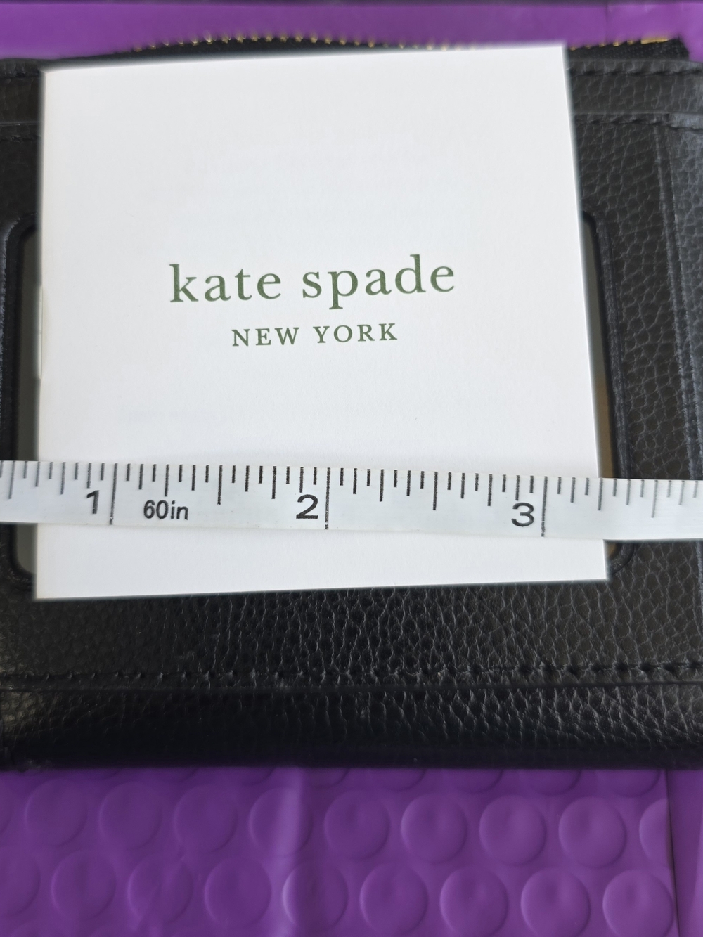 Kate Spade New York Black Leather Zip Wallet - Picture 5 of 6